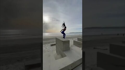 Athletic Chinese Girl Practicing Parkour