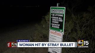 Woman hit by stray bullet in Buckeye