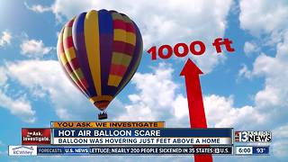 Hot air balloon passes feet over homes in Southwest valley