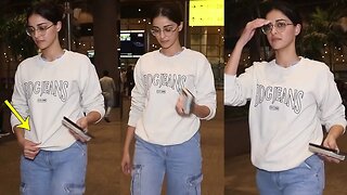 Actress Ananya Panday With SUPER COOL Looks Spotted At Airport | Ananya Panday Latest Video