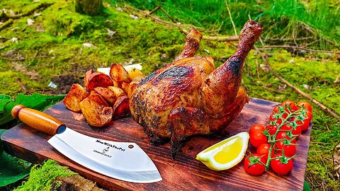 🔥 Whole chicken prepared in the forest 🔥 Relaxing cooking