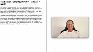 The Sermon on the Mount Part VI Matthew 7 cont