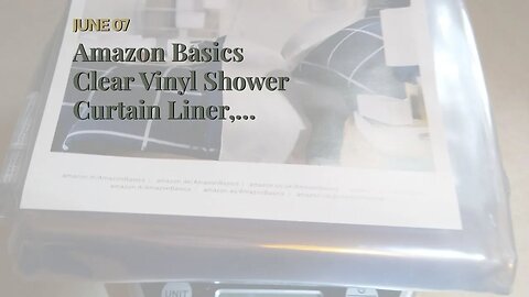 Amazon Basics Clear Vinyl Shower Curtain Liner, Heavyweight Liner with Rust-proof Metal Grommet...