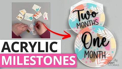 ABSTRACT ACRYLIC MILESTONE DISC WITH CRAFT VINYL!