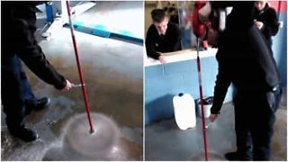 This drill-powered mop is awesome!