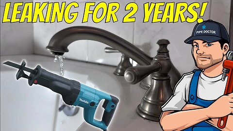 Roman Tub Faucet Cartridge Replacement - Sawzall Time Let's Cut Her Open! Plumber Floods House