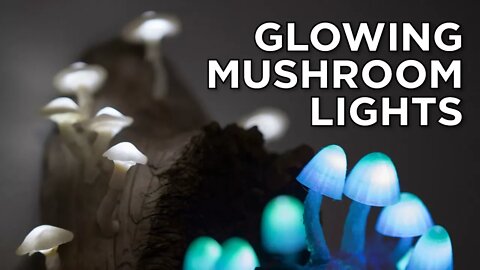 DIY Glowing Mushroom Lights ( with AND without a 3D printer )