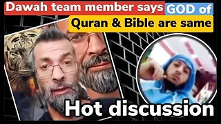 Dawah team Mansur says god of bible and quran is same - mansur and ex Muslim Ahmad debate