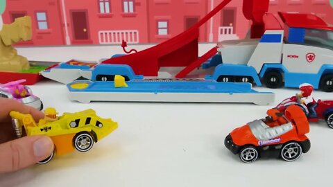 162 8Toy Learning Video for Kids - Paw Patrol True Metal Vehicles Biggest Race!