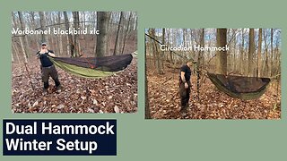 Dual Hammock winter setup