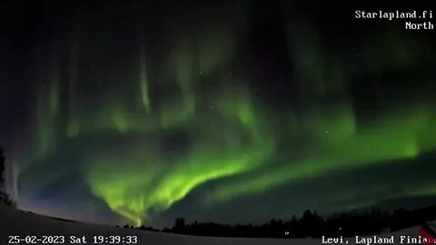 Northern Lights Levi, Finland 🌟 02/25/23 19:16