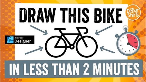 How to Draw a Bike Easy Step by Step. Drawing a Bicycle Quick Design for T-shirts and Stickers.