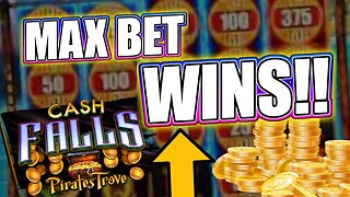 🌊 Cash Falls High Limit Slot Wins ☠️ Pirate’s Trove Big Coin Wins with $50 Max Bets