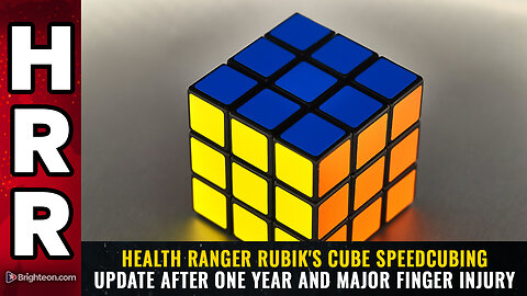Health Ranger Rubik's Cube speedcubing update after one year and major finger injury
