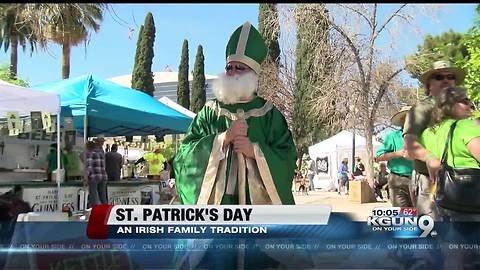 Irish family tradition passed down from father to son featuring the Saint Patrick's Day parade in Tucson