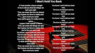I Wont Hold You Back - Toto Lyrics HQ