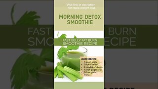 Best morning detox drink for weight loss | Fast belly fat burner smoothie recipe #shorts