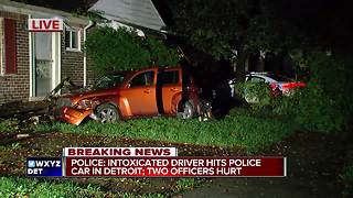 Police: Intoxicated driver hits police cruiser in Detroit