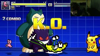 Pokemon Characters (Pikachu, Gengar, Snorlax, And Mew) VS Dancing Banana In An Epic Battle In MUGEN