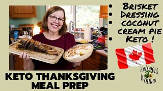 Keto Thanksgiving Meal Prep | Brisket, Keto Coconut Cream Pie (JanetGreta)| Keto Dressing