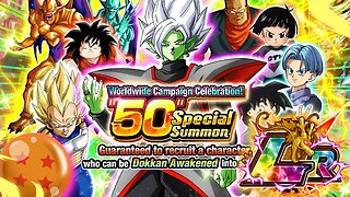 WORLD-WIDE CELEBRATION "50" SPECIAL SUMMON!! GLOBAL DOKKAN F2P!! #dokkanbattle