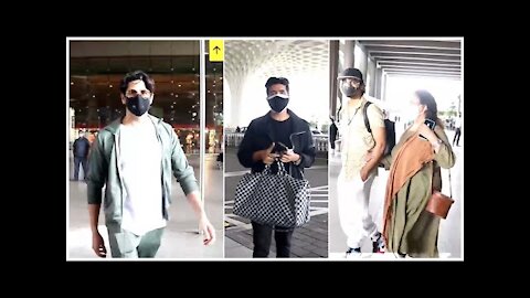Sidharth Malhotra, Ishaan Khatter With Mom & Manish Malhotra Snapped At The Airport