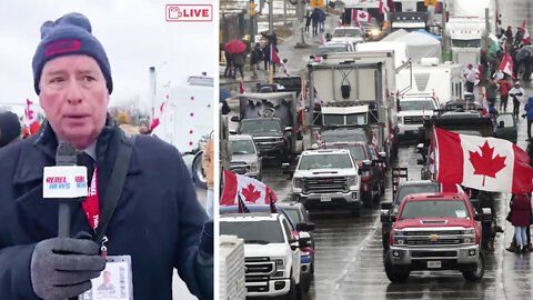 REBROADCAST: The Ambassador Bridge after the State Of Emergency announced by Doug Ford