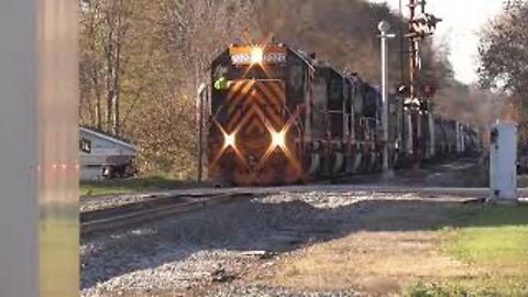 Wheeling & Lake Erie Mixed Freight Train Part 1 From Creston, Ohio November 6, 2021