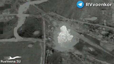 120 Russian drone records cruise missile strike on an ammunition storage building