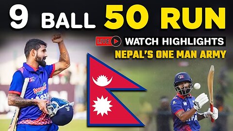 Nepali cricketer Dipendra Airee 50 off 9 balls | Nepal Vs Mongolia highlights Asian Games 2023