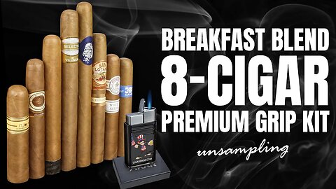 Breakfast Blend 8-Cigar Premium Cigar Grip Kit & Xikar Torch Lighter
