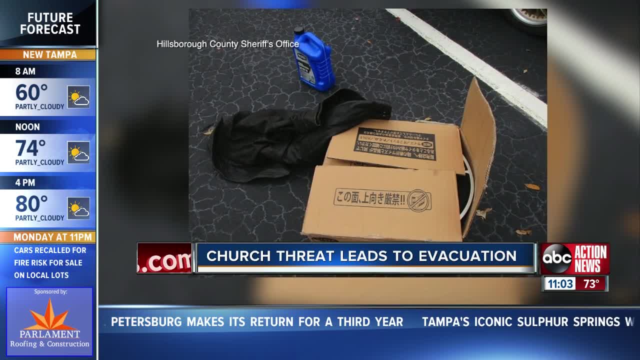 Church threat leads to evacuation