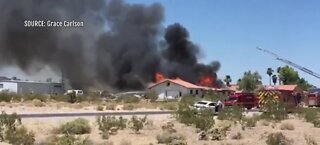 Two-alarm house fire near Ann and Fort Apache