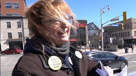 SheLaw Hunter speaks at Guelph civil rights protest. 03/14/21