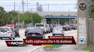Traffic nightmare after I-95 shutdown