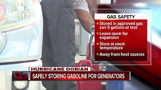 Here's how to safely store gas ahead of Hurricane Dorian