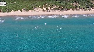 Magnificent Drone Footage Of 'Golden Beach' In Kyllini, Greece