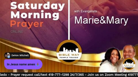 Saturday Morning Prayer with Marie & Mary