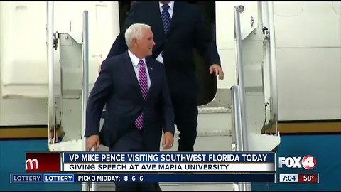 V.P. Mike Pence will give a speech at Ave Maria University in Collier County