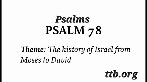 Psalm Chapter 78 (Bible Study)