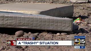 Trash being dumped along roads in Laveen