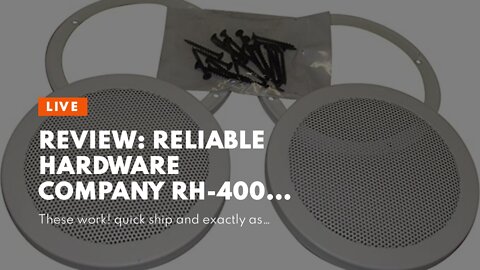 Review: Reliable Hardware Company RH-4002-6.5-2-A White Surface Mount 6-12" Speaker Covers, Pa...