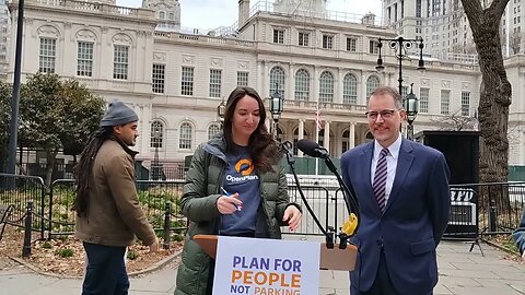 The Rally To Plan for People Not Parking City Hall Park OPEN PLANS/TRANSALT/LEVINE/RESTLER/TRISTATE