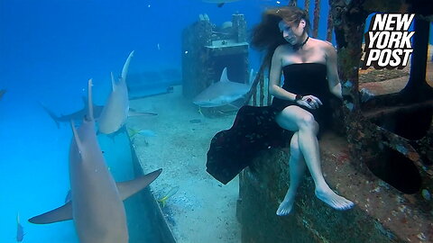 Swimming with sharks? Underwater model makes it look easy