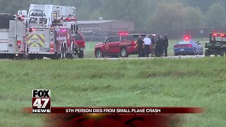 Fifth person dead in plane crash