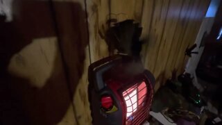 Buddy heater on the wall works good so far.