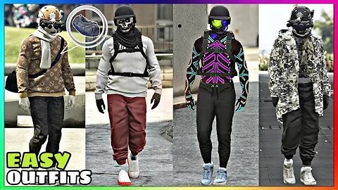 Top 4 Easy To Make Male Tryhard Outfits Using Clothing Glitches #14 (GTA Online)