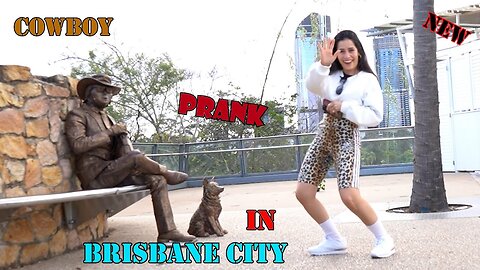 Cowboy_prank in Brisbane city. Awesome reactions.