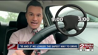 Driving with hands at 10 and 2 is incorrect