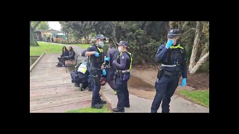 10 Police Arrest 1 Women (Princess Park, Carlton Melbourne Australia) 16/10/2021